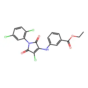 Ethyl 3-[[4-chloro-1-(2,5-dichlorophenyl)-2,5-dioxopyrrol-3-yl]amino]benzoate structure