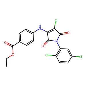 ethyl 4-((4-chloro-1-(2,5-dichlorophenyl)-2,5-dioxo-2,5-dihydro-1H-pyrrol-3-yl)amino)benzoate structure