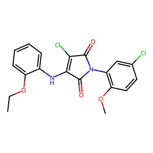 3-Chloro-1-(5-chloro-2-methoxyphenyl)-4-(2-ethoxyanilino)pyrrole-2,5-dione structure