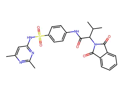 N-[4-(2,6-Dimethyl-pyrimidin-4-ylsulfamoyl)-phenyl]-2-(1,3-dioxo-1,3-dihydro-isoindol-2-yl)-3-methyl-but yramide structure