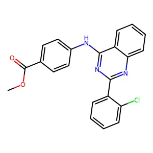 Methyl 4-{[2-(2-chlorophenyl)-4-quinazolinyl]amino}benzoate structure