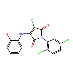 3-Chloro-1-(2,5-dichlorophenyl)-4-(2-hydroxyanilino)pyrrole-2,5-dione structure