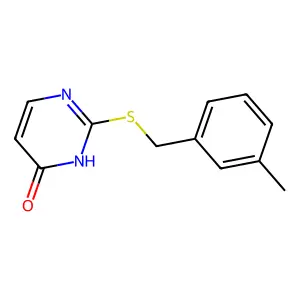 2-[(3-methylbenzyl)sulfanyl]-4(3H)-pyrimidinone structure