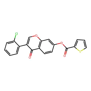 3-(2-chlorophenyl)-4-oxo-4H-chromen-7-yl thiophene-2-carboxylate structure
