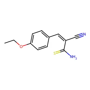 (Z)-2-cyano-3-(4-ethoxyphenyl)prop-2-enethioamide structure