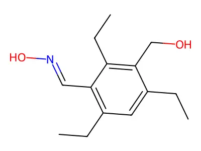 {2,4,6-Triethyl-3-[(hydroxyimino)methyl]phenyl}methanol structure