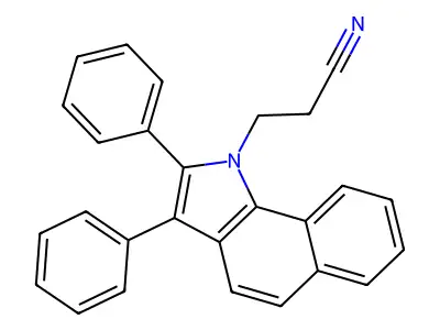 3-(2,3-diphenyl-1H-benzo[g]indol-1-yl)propanenitrile structure
