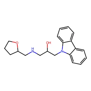 1-(9H-carbazol-9-yl)-3-[(tetrahydro-2-furanylmethyl)amino]-2-propanol structure