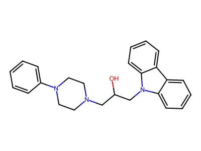 1-Carbazol-9-yl-3-(4-phenylpiperazin-1-yl)propan-2-ol structure