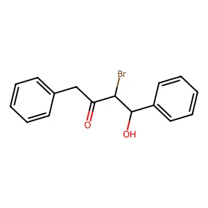 3-Bromo-4-hydroxy-1,4-diphenyl-2-butanone structure