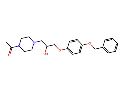 1-(4-Acetyl-1-piperazinyl)-3-[4-(benzyloxy)phenoxy]-2-propanol structure