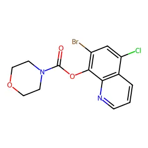 7-Bromo-5-chloroquinolin-8-yl morpholine-4-carboxylate structure