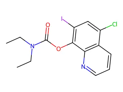 5-Chloro-7-iodoquinolin-8-yl diethylcarbamate structure