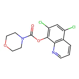 5,7-Dichloroquinolin-8-yl morpholine-4-carboxylate structure