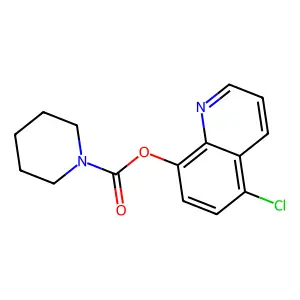 1-Piperidinecarboxylic acid (5-chloro-8-quinolinyl) ester structure