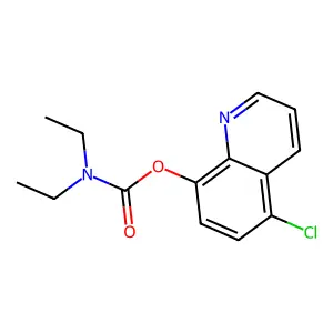 5-chloroquinolin-8-yl N,N-diethylcarbamate structure