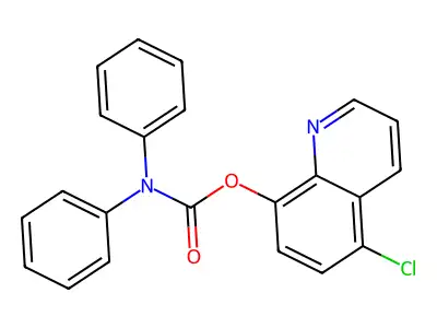 (5-chloro(8-quinolyloxy))-N,N-dibenzamide structure