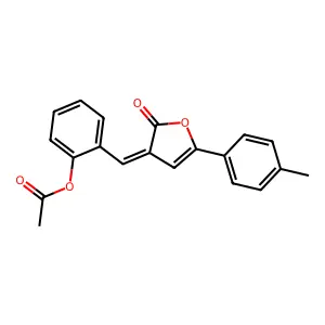 2-{(E)-[5-(4-methylphenyl)-2-oxofuran-3(2H)-ylidene]methyl}phenyl acetate structure