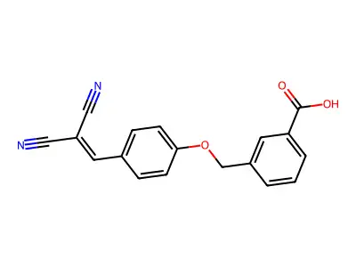 3-{[4-(2,2-Dicyanoethenyl)phenoxy]methyl}benzoic acid structure