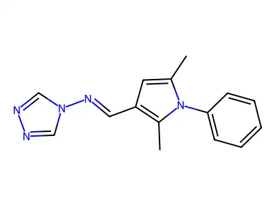 N-[(2,5-dimethyl-1-phenyl-1H-pyrrol-3-yl)methylene]-4H-1,2,4-triazol-4-amine structure