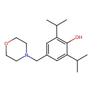 2,6-Bis(1-methylethyl)-4-(4-morpholinylmethyl)phenol structure