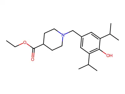 Ethyl 1-(4-hydroxy-3,5-diisopropylbenzyl)-4-piperidinecarboxylate structure