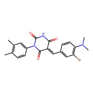 (5E)-5-[[3-bromo-4-(dimethylamino)phenyl]methylidene]-1-(3,4-dimethylphenyl)-1,3-diazinane-2,4,6-trione structure