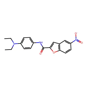 N-[4-(diethylamino)phenyl]-5-nitro-1-benzofuran-2-carboxamide structure