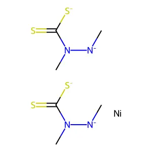 bis(N-methyl-N-methylazanidylcarbamodithioate);nickel structure