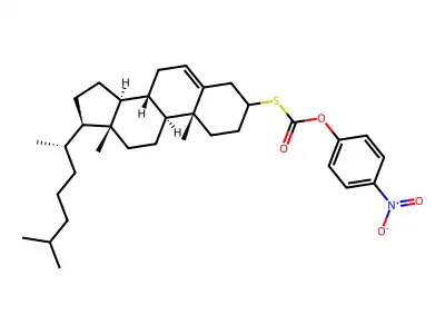 Cholest-5-ene-3-thiol, 4-nitrophenyl carbonate structure