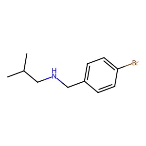 N-[(4-bromophenyl)methyl]-2-methylpropan-1-amine structure