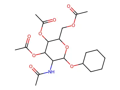 (5-Acetamido-3,4-diacetyloxy-6-cyclohexyloxyoxan-2-yl)methyl acetate structure