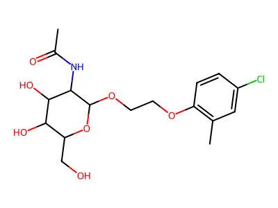 2-(4-Chloro-2-methylphenoxy)ethyl 2-(acetylamino)-2-deoxyhexopyranoside structure
