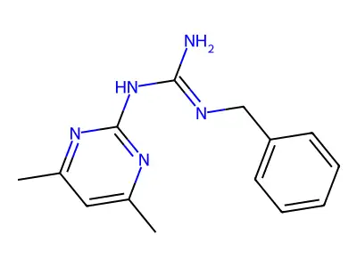 1-Benzyl-3-(4,6-dimethylpyrimidin-2-yl)guanidine structure