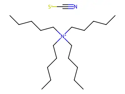 Tetrapentylammonium thiocyanate structure