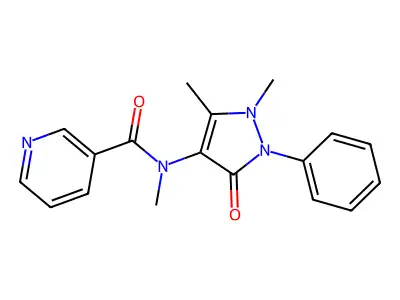 N-(2,3-Dihydro-1,5-dimethyl-3-oxo-2-phenyl-1H-pyrazol-4-yl)-N-methylnicotinamide structure