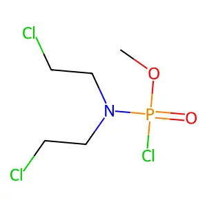 2-chloro-N-(2-chloroethyl)-N-[chloro(methoxy)phosphoryl]ethanamine structure