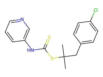 (4-Chlorophenyl)methyl 1-methylethyl 3-pyridinylcarbonimidodithioate structure