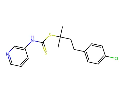 (4-Chlorophenyl)methyl 1-methylpropyl 3-pyridinylcarbonimidodithioate structure