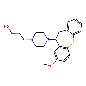 4-(10,11-Dihydro-8-methoxydibenzo(b,f)thiepin-10-yl)-1-piperazinepropanol structure