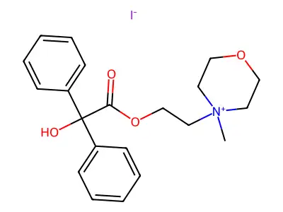 4-(2-Hydroxyethyl)-4-methylmorpholinium iodide, benzilate structure