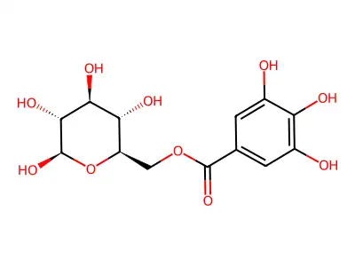 6-O-galloyl-beta-D-glucose structure