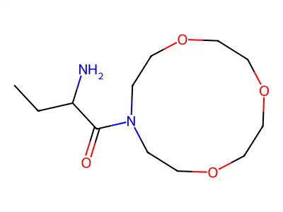 2-Amino-1-(1,4,7-trioxa-10-azacyclododecan-10-yl)butan-1-one structure