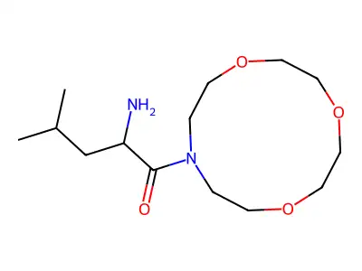 2-Amino-4-methyl-1-(1,4,7-trioxa-10-azacyclododec-10-yl)pentan-1-one structure