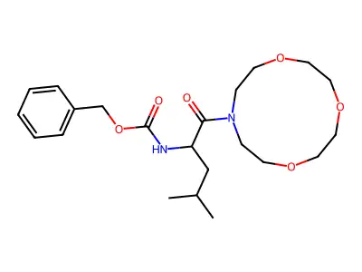 [3-Methyl-1-(1,4,7-trioxa-10-aza-cyclododecane-10-carbonyl)-butyl]-carbamic acid structure