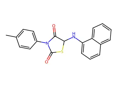 3-(4-Methylphenyl)-5-(naphthalen-1-ylamino)-1,3-thiazolidine-2,4-dione structure