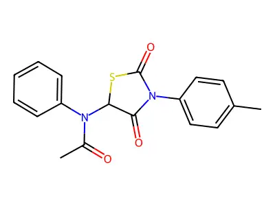 N-(2,4-dioxo-3-(p-tolyl)thiazolidin-5-yl)-N-phenylacetamide structure