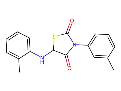 3-m-Tolyl-5-o-tolylamino-thiazolidine-2,4-dione structure