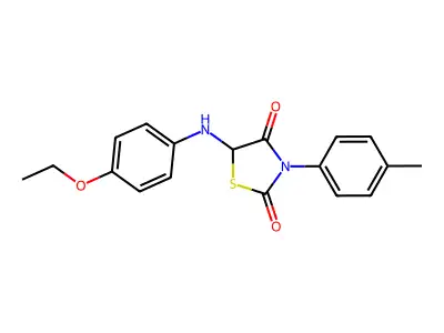 5-(4-Ethoxyanilino)-3-(4-methylphenyl)-1,3-thiazolidine-2,4-dione structure