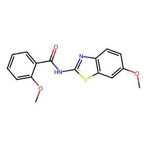 2-methoxy-N-(6-methoxy-1,3-benzothiazol-2-yl)benzamide structure